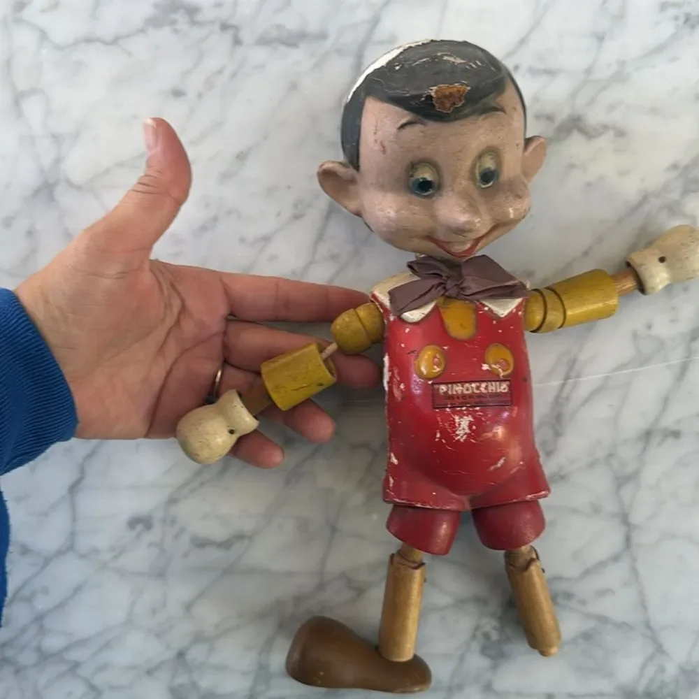 Vintage IDEAL Toy Co. Wood Pinocchio Figure 11'